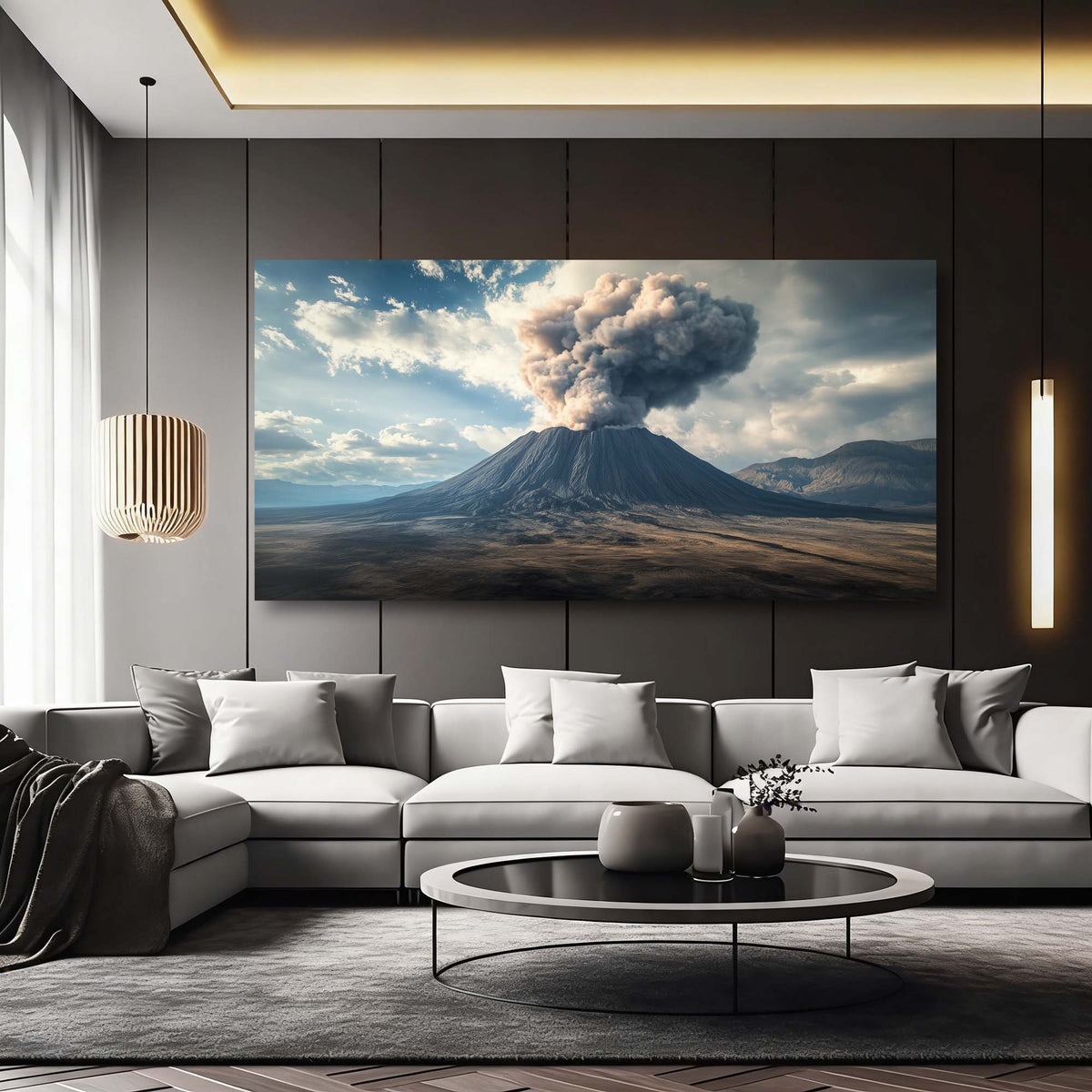 Light Gray Mysterious Nature Canvas Wall Art for Living Room Prints Artwork Bedroom Office Decor